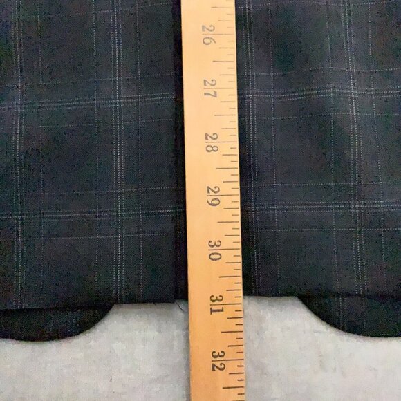 Hickey Freeman Blazer Men 44 Green Blue Windowpane Wool‎ Classic Jacket USA VTG - Picture 8 of 15